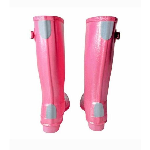 HUNTER Original Pink Glitter Rain Boot Size 2 - Picture 5 of 7